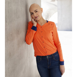 T-shirt COCOONEA adapté chimio Orange - Rue du colibri