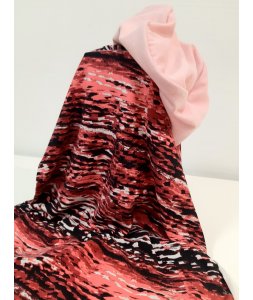 Bandeau imprimé 17 Noir - rose